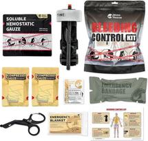 RHINO RESCUE Individualus kraujavimo kontrolės rinkinys, IFAK traumos rinkinys, karinės pirmosios pagalbos rinkinys su turniketu, hemostazė, 6 colių Izraelio tvarstis, 2 suspaustos marlės