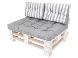 3-jų pagalvių paletei komplektas Hobbygarden Leo, pilkas/baltas
