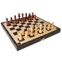 Stalo žaidimas Vevor magnetiniai mediniai šachmatai, 29x29 cm
