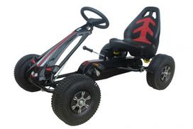 Vaikiškas kartingas su pedalais, juodas/pilkas