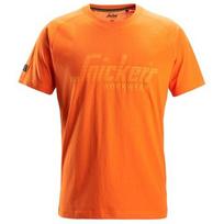 Medvilniniai SNICKERS WORKWEAR 2590 marškinėliai su logotipu, oranžiniai