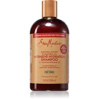 Shea Moisture Manuka Honey & Mafura Oil intensyvus drėkinamasis šampūnas sausiems ir pažeistiems plaukams 384 ml