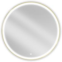 Mexen Esso apvalus apšviestas vonios veidrodis, 100 cm, LED 6000K, anti-rūkas, auksinis rėmas - 9825-100-100-611-50