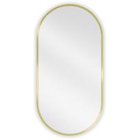 Mexen Loft ovalus vonios veidrodis 80 x 40 cm, auksinis rėmas - 9851-080-040-000-50