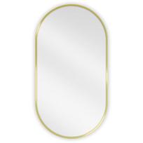 Mexen Loft ovalus vonios veidrodis 75 x 40 cm, auksinis rėmas - 9851-075-040-000-50