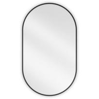 Mexen Loft ovalus vonios veidrodis 85 x 50 cm, juodas rėmas - 9851-085-050-000-70