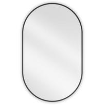 Mexen Loft ovalus vonios kambario veidrodis 90 x 55 cm, juodas rėmas - 9851-090-055-000-70