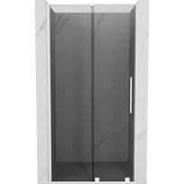 Mexen Velar L stumdomos dušo durys 120 cm, grafitas, baltos - 871-120-003-41-20