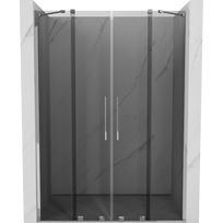 Mexen Velar Duo stumdomos dušo durys 140 cm, grafitas, chromas - 871-140-000-42-01