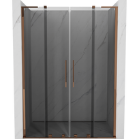 Mexen Velar L Duo stumdomos dušo durys 160 cm, grafitas, rožinis auksas - 871-160-003-42-60