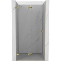 Mexen Lunar-F sulankstomos dušo durys kairinės 95 cm, skaidrios, auksinės - 836-095-000-50-00-L