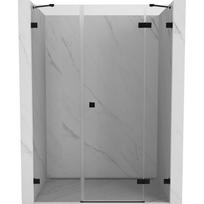 Mexen Lunar dešinės pusės dušo durys 155 cm, skaidrios, juodos - 834S-155-050-70-00-P