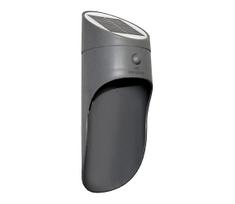 LED sieninis šviestuvas su jutikliu, įkraunamas saulės energija PALESA LED/1W/3,7V IP65 1800 mAh pilka