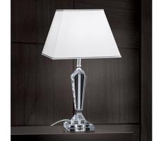 Orion LA 4-1201 - Krištolinis stalinis šviestuvas VERONIQUE 1xE27/60W/230V balta/permatoma