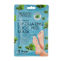 BEAUTY FORMULAS Foot Mask Exfoliating Peeling Foot Mask with Peppermint - 1 pora
