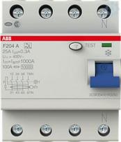 4P 25A 300mA A type, F204 A-25/0.3 Residual Current Circuit Breaker (RCCB) 2CSF204101R3250 | 8012542783701
