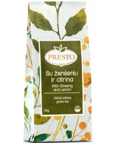 Žalioji biri arbata PRESTO su ženšeniu ir citrina, 80 g
