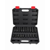 Smūginių galvučių rinkinys AWTools AW38695BL; 1/2''; 10-19 mm; 20 vnt.