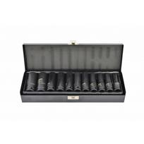 Smūginių galvučių rinkinys AWTools AW38645BL; 1/2''; 10-24 mm; 11 vnt.