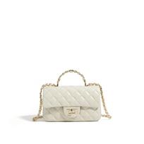 cowhide handbag, shoulder crossbody women's bag, diamond chain bag, pillow bag. balta