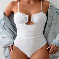 Nauji Seksualūs Bikini Moteriški Maudymosi Kostiumai Viengubas Moteriškas Maudymosi Kostiumas Moteriški Maudymosi Kostiumai Maudymuisi Paplūdimio Apranga S balta
