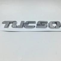 Tucson logotipo raidės lipduko emblemos ženklelis, skirtas H/yundai T/ucson 2017 bagažinės bagažinės dangčio logotipo lipdukas sidabras