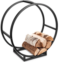 Apvalus metalinis stovas malkoms 50cm