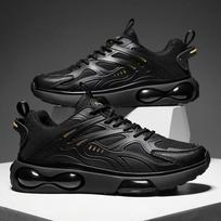 Air cushion sneakers men's new low-top lace-up black Mamba running shoes mesh platform dad shoes 39