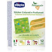 Chicco Natural Colored and Perfumed Stickers pleistras nuo vabzdžių 3 y+ 12 vnt.