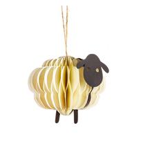 Iš popieriaus rankų darbo eglutės papuošimas 9 cm Sheep Honeycomb – Sass & Belle