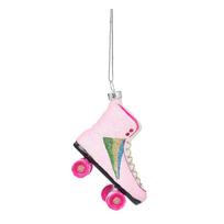 Iš stiklo rankų darbo eglutės papuošimas 8 cm Retro Rollerskate – Sass & Belle