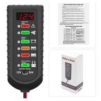 12V 24V Car Battery Tester Alternator Tester LED Display Automotive Battery Checker Analyzer Auto Repair Multifunctional Electr Pack of 1 auksas