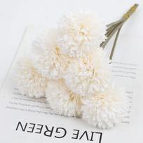 3/6Pcs Silk Ball Chrysanthemum Artificial Dandelion Flowers Bouquet for Home Garden Wedding Party DIY Craft Wreath Decoration 3pcs balta