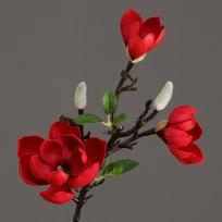 Dirbtinės gėlės 75CM Magnolijos Dirbtinės gėlės Tikras prisilietimas Namų Sodo Stalo Vestuvių Dekoracija Imitacija 3 Galvų Tulpių Puokštė raudona