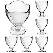 KADAX 6x Stiklinės Desertų ir Ledų Taurės 300ml Ledų Taurė Rinkinys Pattern 1