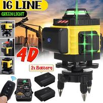 IP-54 16 linijų 360 lazerinis lygis 4D savaime išsilyginantis lazerinis lygis vertikalus horizontalus kryžminis žalių linijų lazerinis niveliavimo įrenginys su trikoju