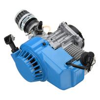 49cc 2 taktų motociklo variklis su oro filtru, karbiuratoriumi dviračiu Mini Dirt ATV Quad mėlyna