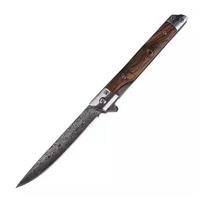 Damascus, sulankstomas kišeninis peilis - 22 cm