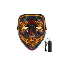 Šviečianti LED helloween kaukė, orandžinė