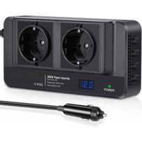 Automobilinis galios keitiklis iš 12V į 230V + 4 usb jungtys