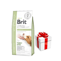 Brit gf veterinary diets dog Diabetes 2kg + Staigmena Šunui