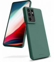 Dėklas Mercury Silicone Case Apple iPhone 13 Pro tamsiai žalias