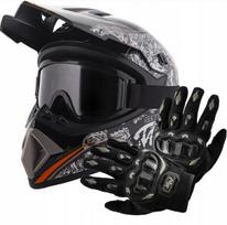Miesto dviračių BMX Enduro motokroso šalmas S + pirštinės