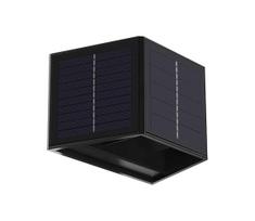 LED sieninis šviestuvas, įkraunamas saulės energija CUBUS 2xLED/1,5W/3,7V 1500 mAh IP54