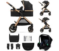 KINDERKRAFT - Kombinuotas vežimėlis 3in1 ESME Pure juoda + automobilio sėdynė MINK PRO