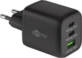 Goobay 64753 Mobile Device Charger, Headphones, Smartphone, Tablet, Black, AC, Fast Charging, Indoor
