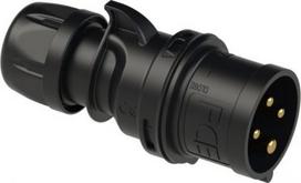 CEE Industrial Plug 4x16A (3P+PE) 6h IP44/IP54 SHARK black 014-6x | 9003399645631