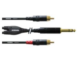 Cordial CFY 1.5 VCC audio cable 1.5 m 2 x RCA 6.35mm Black