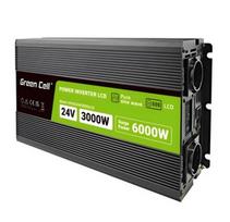 GREEN CELL power inverter 24V-230V 3000W/6000W with LCD display - pure sine wave