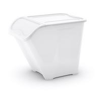 Iš plastiko daiktadėžė baltos spalvos su dangčiu 55x39x46 cm All In Box – KIS